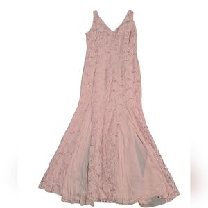 JUNO pink sequin lace evening dress XL